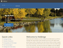 Tablet Screenshot of cityofholdrege.org